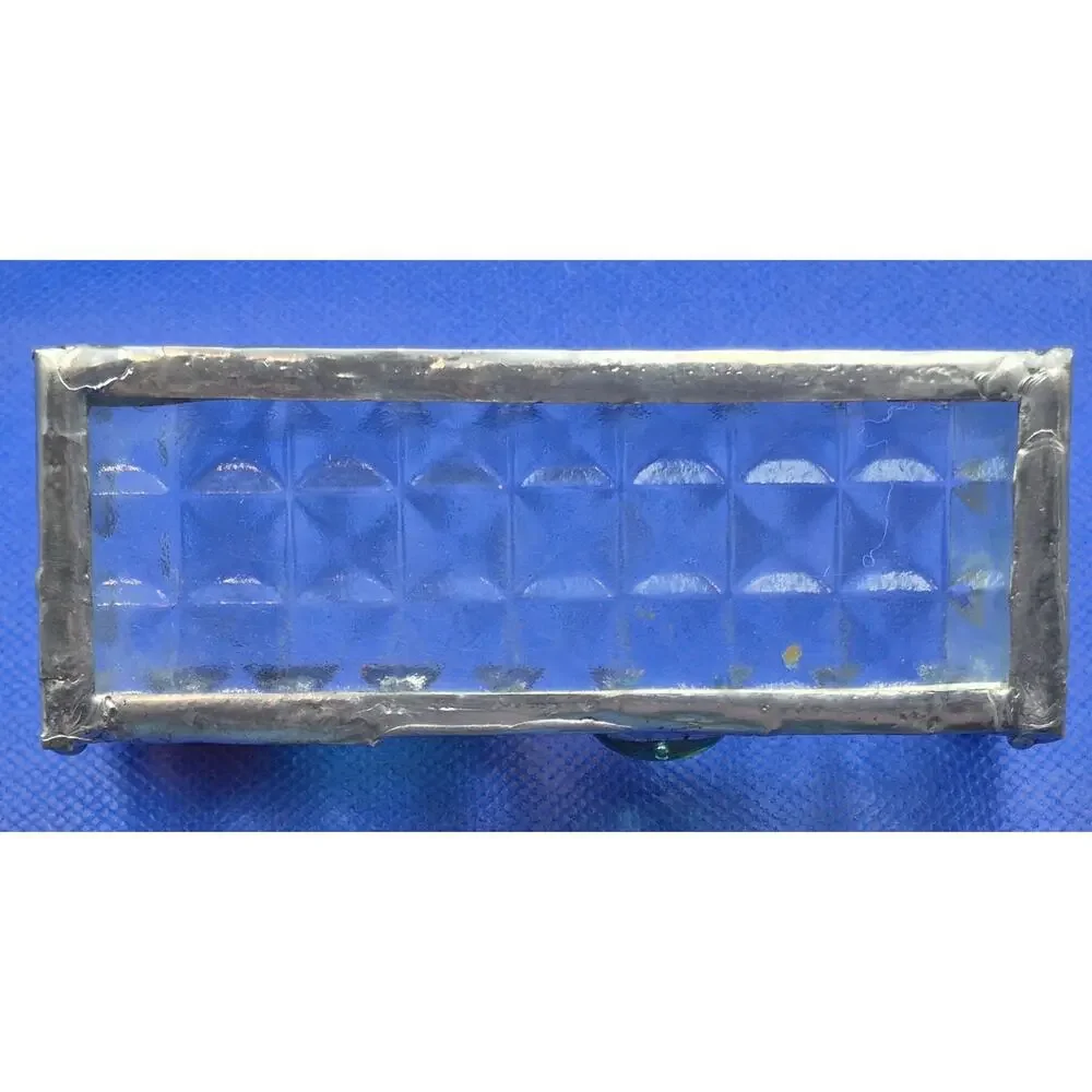 Small Stained Glass Beveled Glass Jewelry Trinket Card Box 4.5x2x3